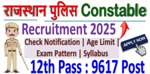 Rajasthan Police Constable Recruitment 2025