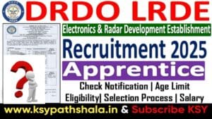 DRDO LRDE Apprentice Recruitment 2025