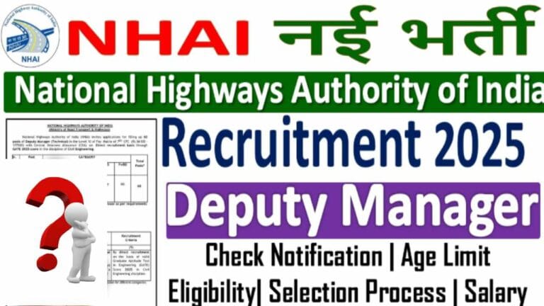 NHAI Deputy Manager Recruitment 2025