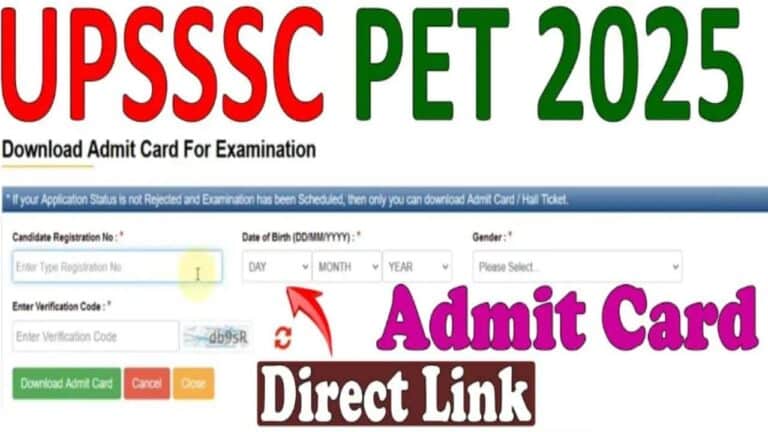 UPSSSC PET Admit Card 2025